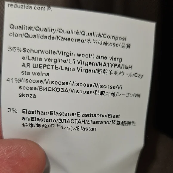 BOSS Hugo Boss Women’s Beige Virgin Wool Blend Blazer Jacket Tailored - Picture 6 of 15